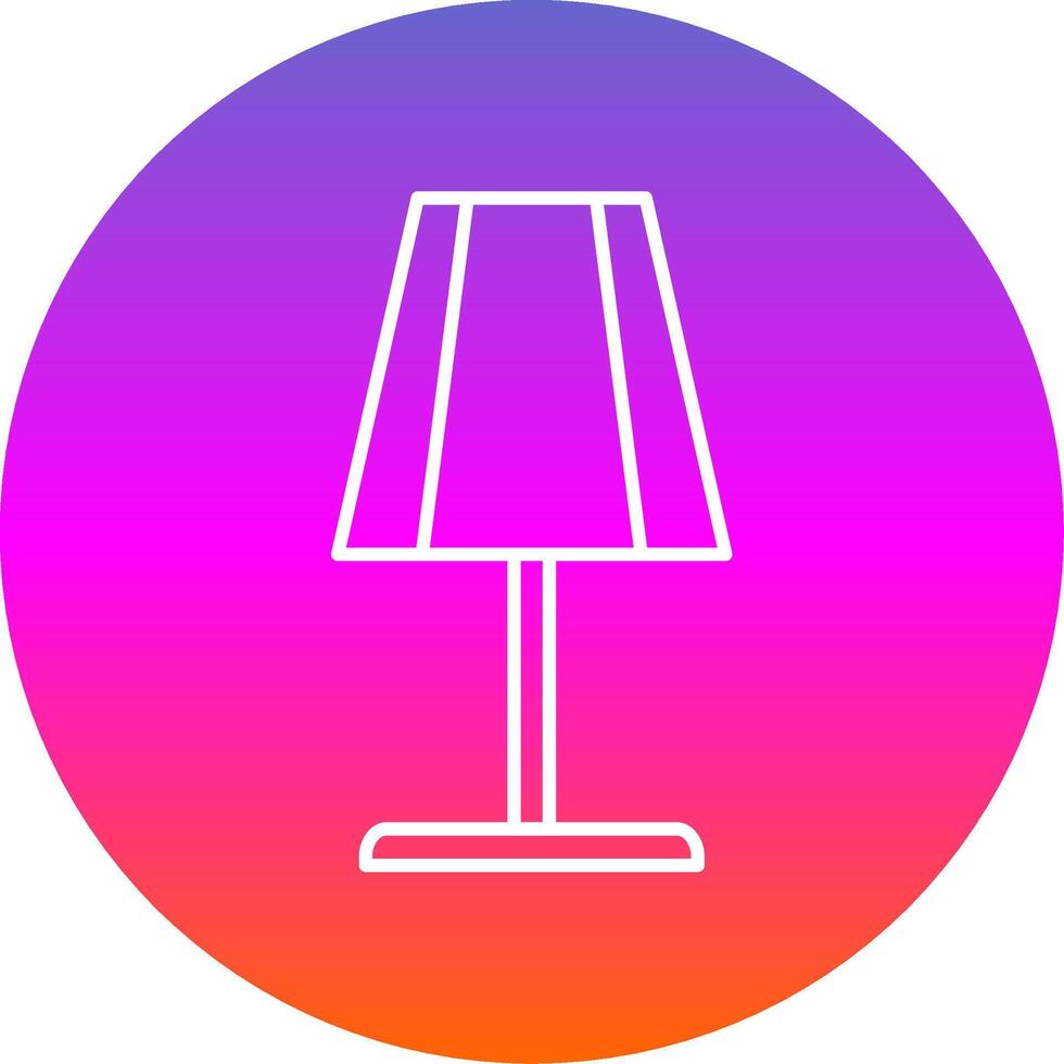 Tabelle Lampe Linie Gradient Kreis Symbol vektor