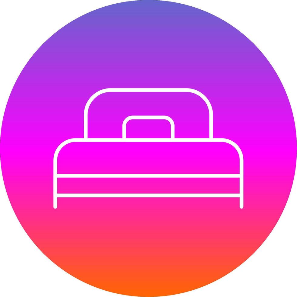 Single Bett Linie Gradient Kreis Symbol vektor