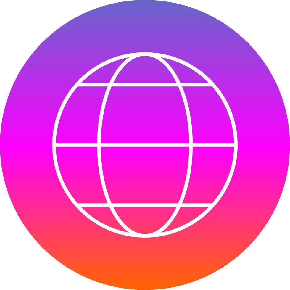 Welt Linie Gradient Kreis Symbol vektor