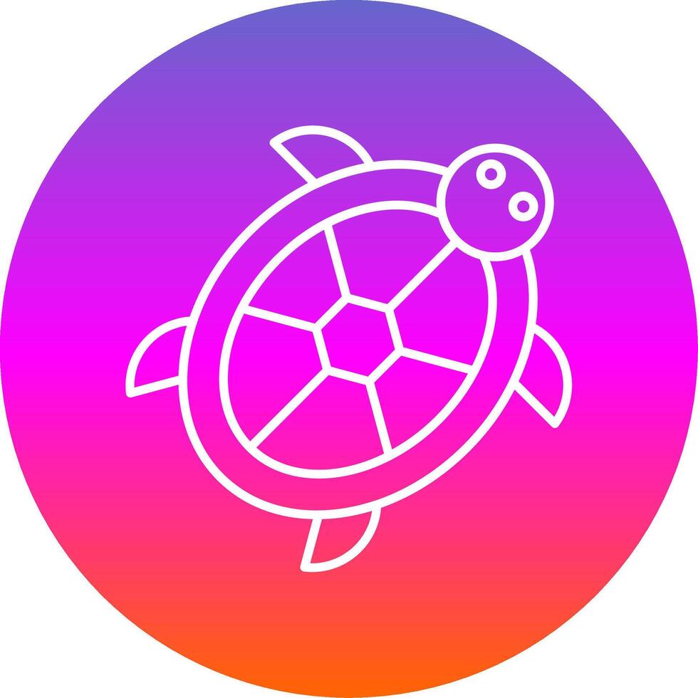 Schildkröte Linie Gradient Kreis Symbol vektor