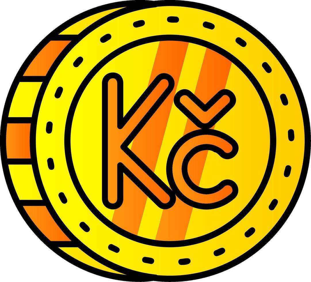 koruna gefüllt Gradient Symbol vektor