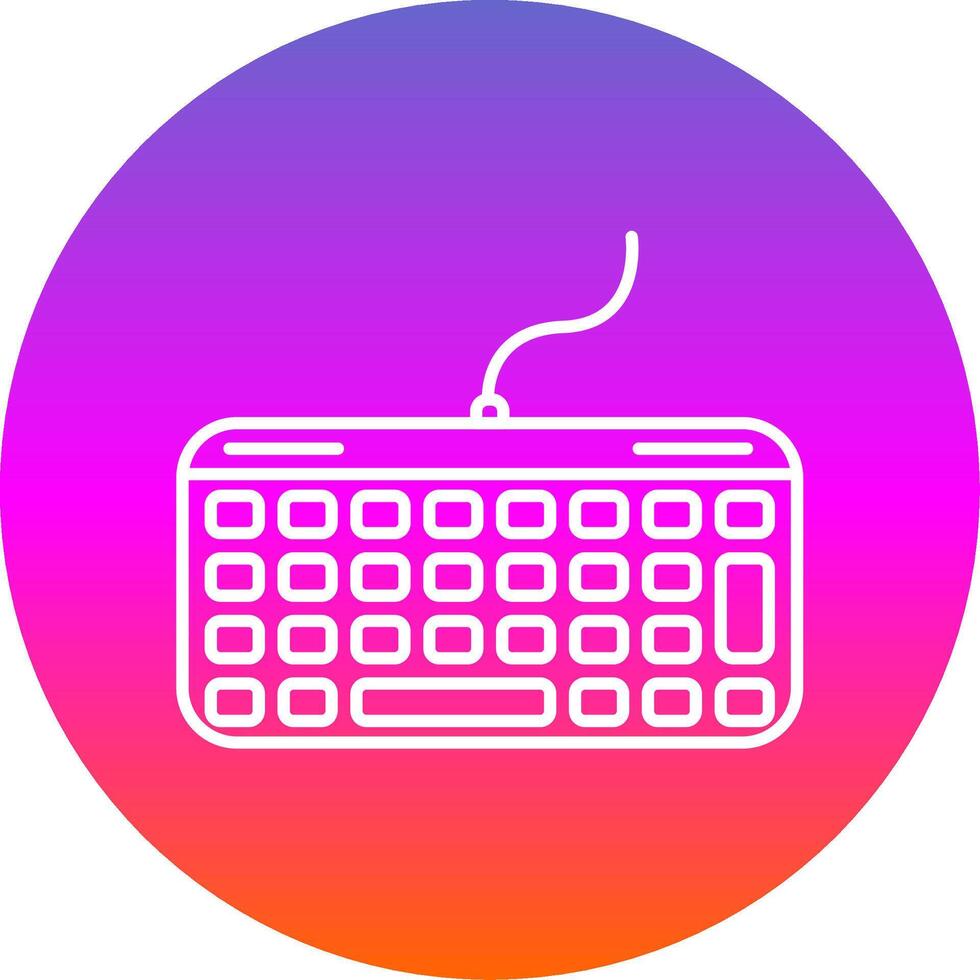 Tastatur Linie Gradient Kreis Symbol vektor