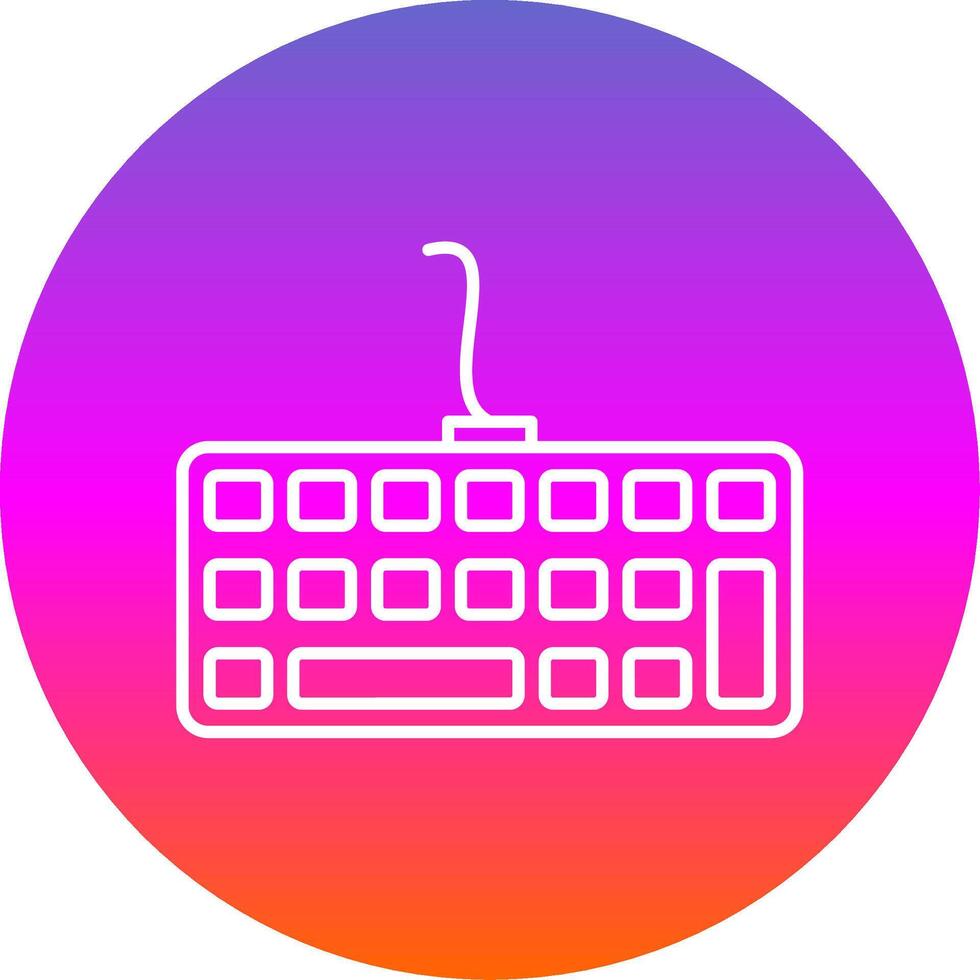 Tastatur Linie Gradient Kreis Symbol vektor