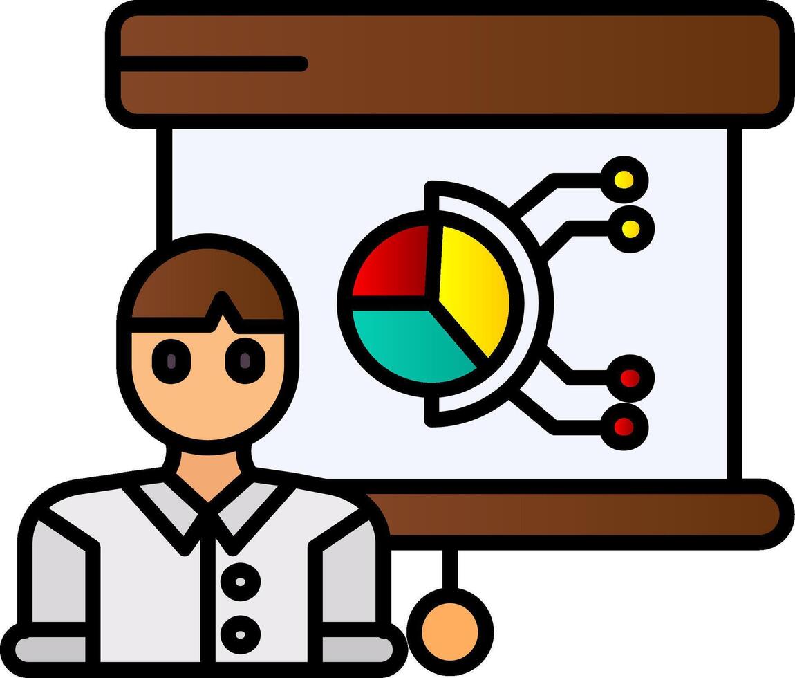 Präsentation gefüllt Gradient Symbol vektor