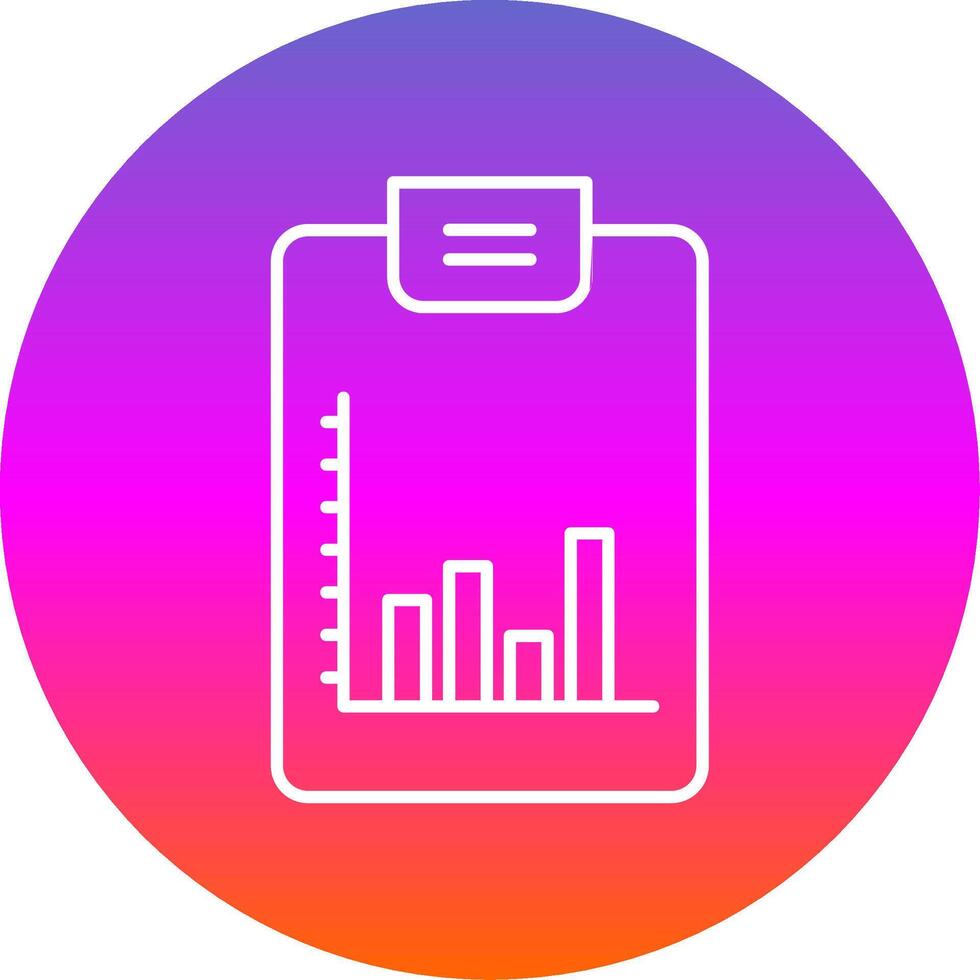 bar Diagram linje lutning cirkel ikon vektor