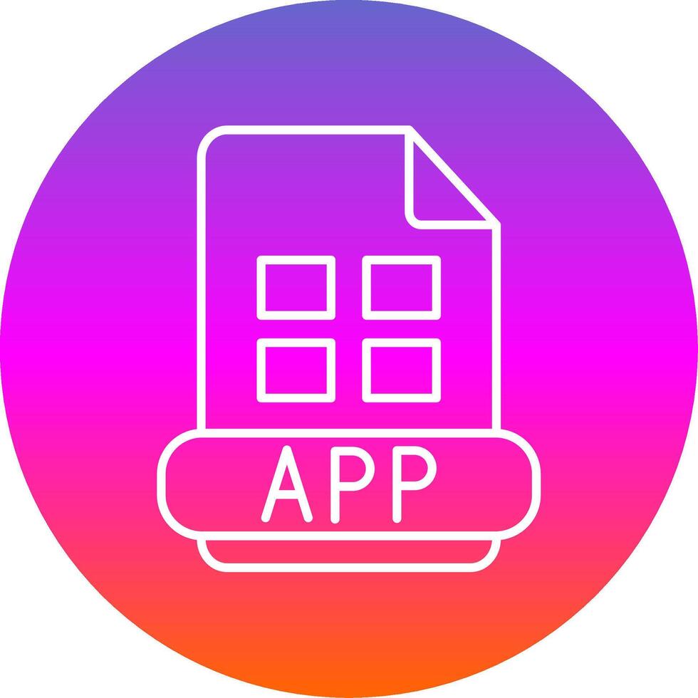 App Linie Gradient Kreis Symbol vektor