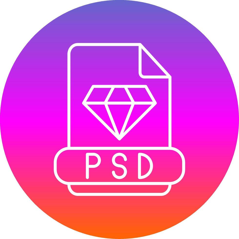 psd Linie Gradient Kreis Symbol vektor