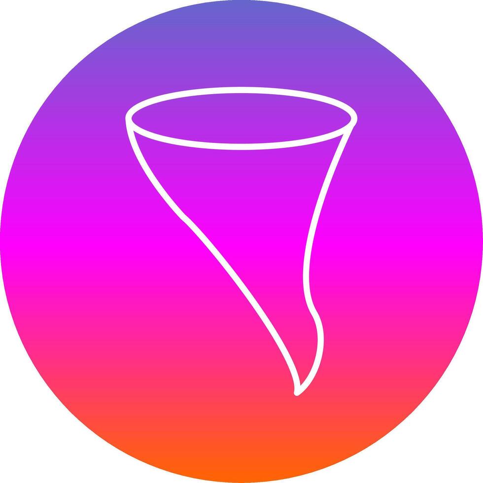 Tornado Linie Gradient Kreis Symbol vektor