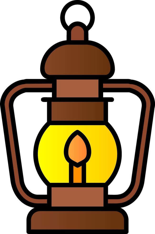 Öl Lampe gefüllt Gradient Symbol vektor