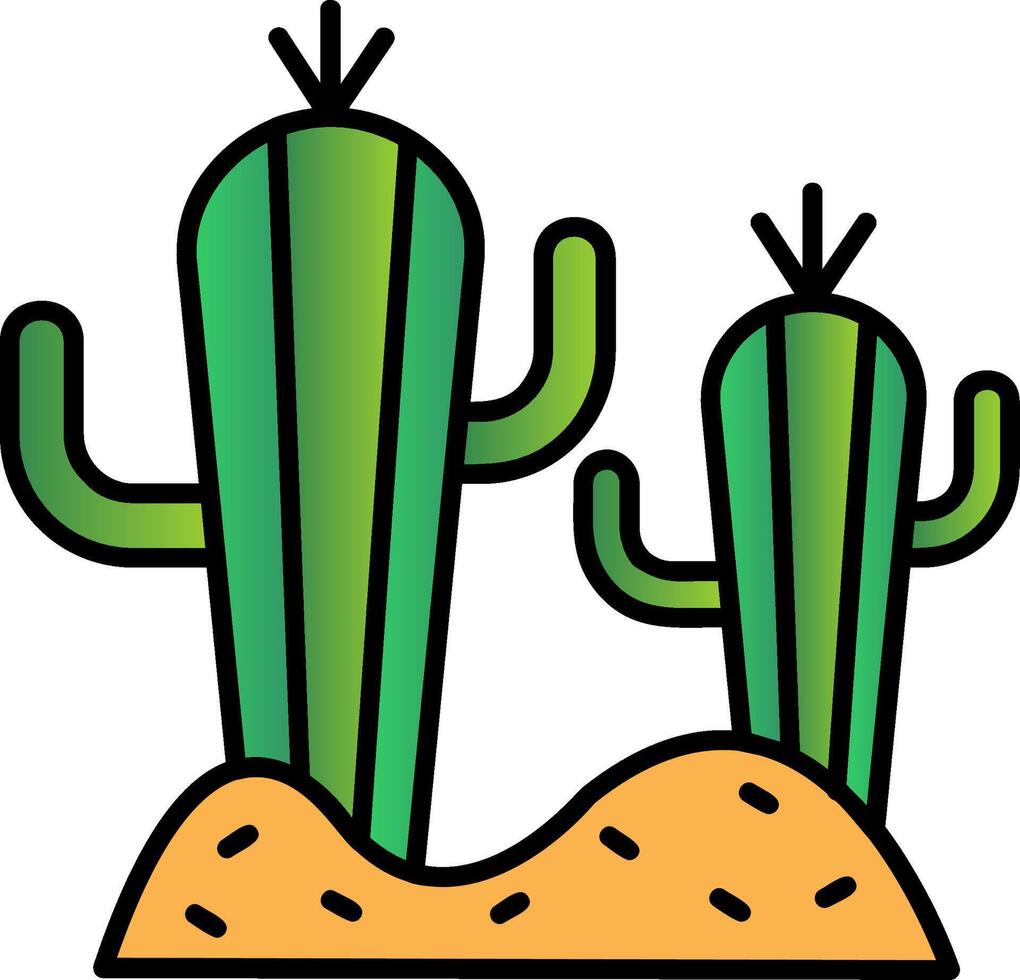 Kaktus gefüllt Gradient Symbol vektor