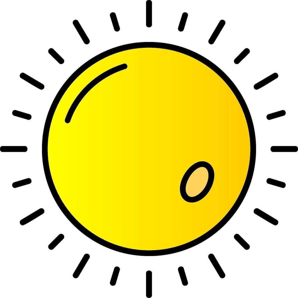 Sonne gefüllt Gradient Symbol vektor