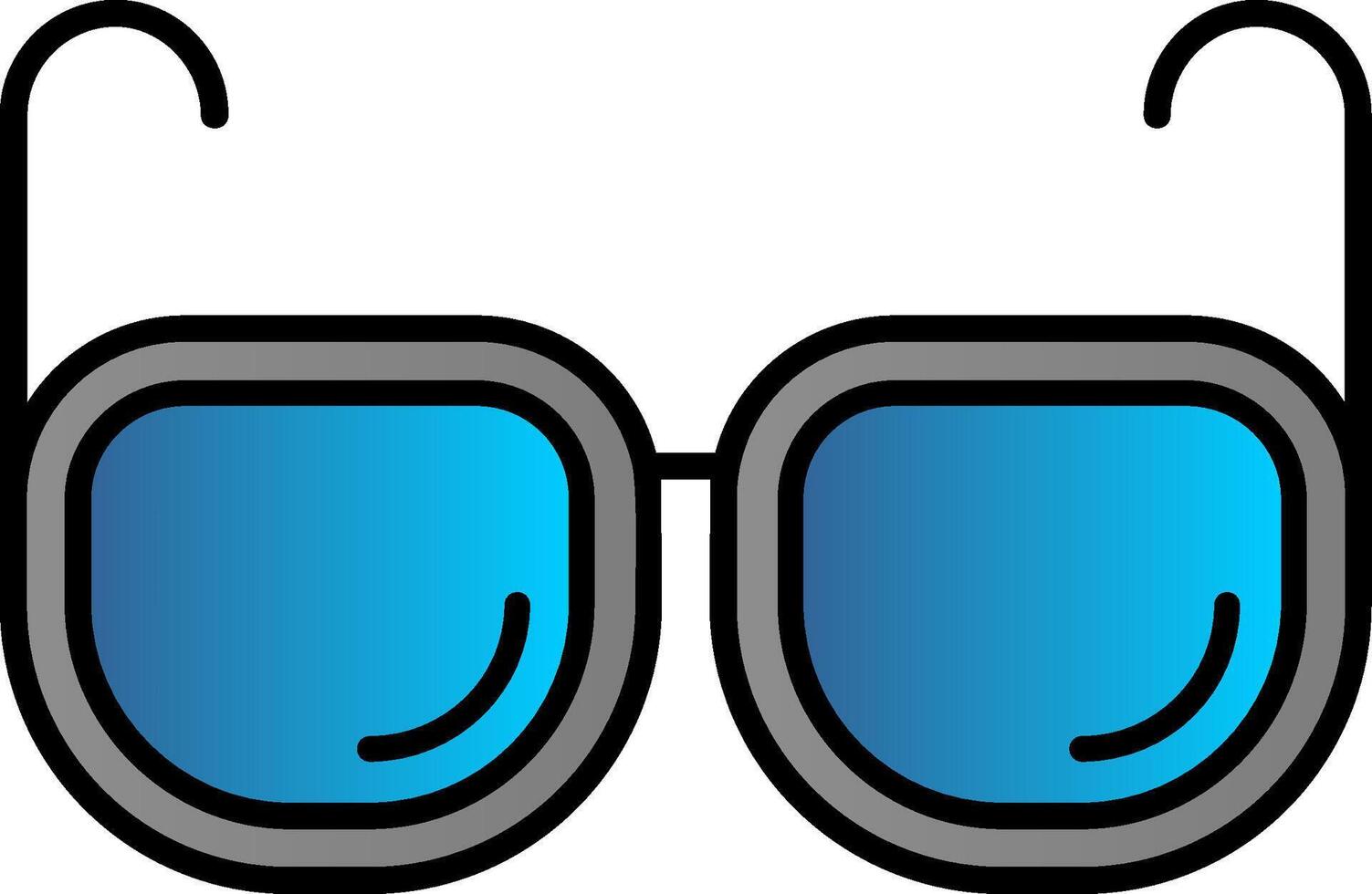 glasögon fylld lutning ikon vektor