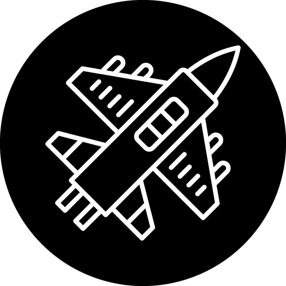 Militär- Flugzeug Vektor Symbol