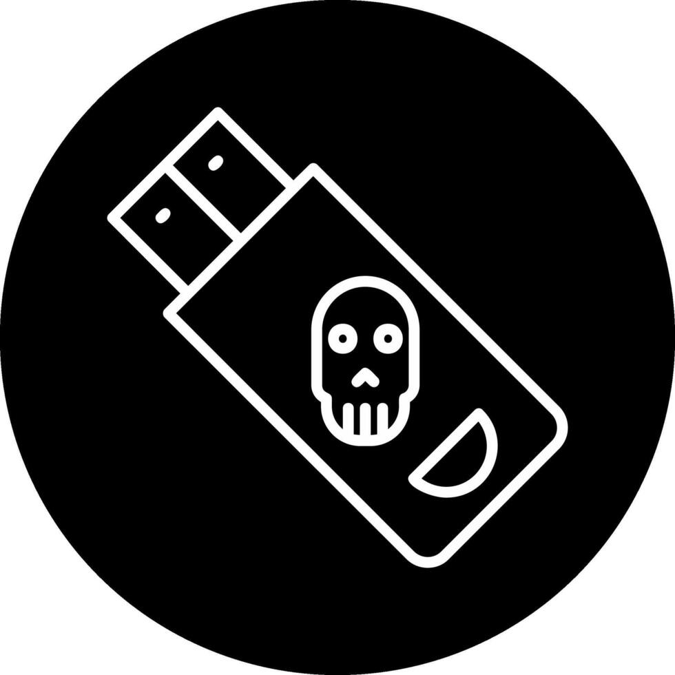 infiziert USB Stick Vektor Symbol