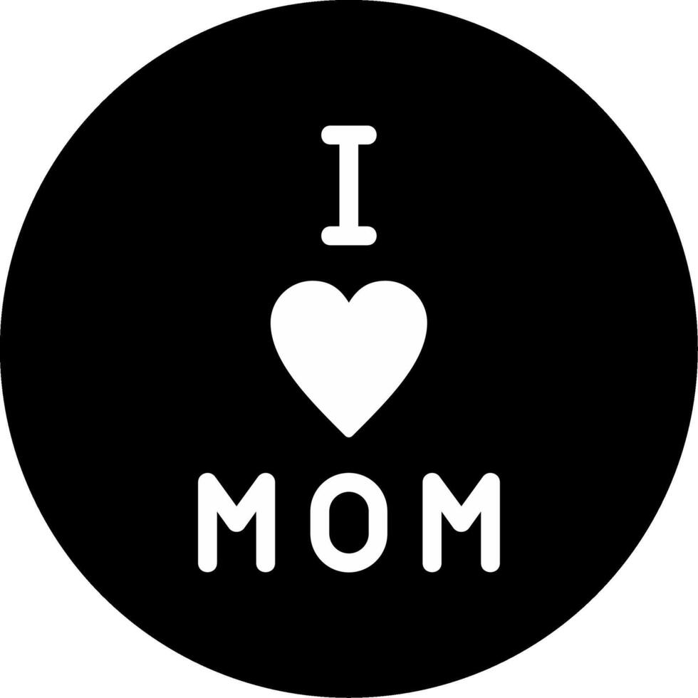 jag kärlek mamma vektor ikon