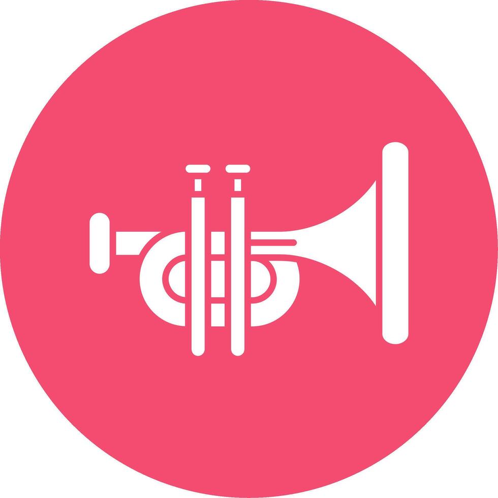 Trompete Glyphe Kreis Mehrfarbig Symbol vektor