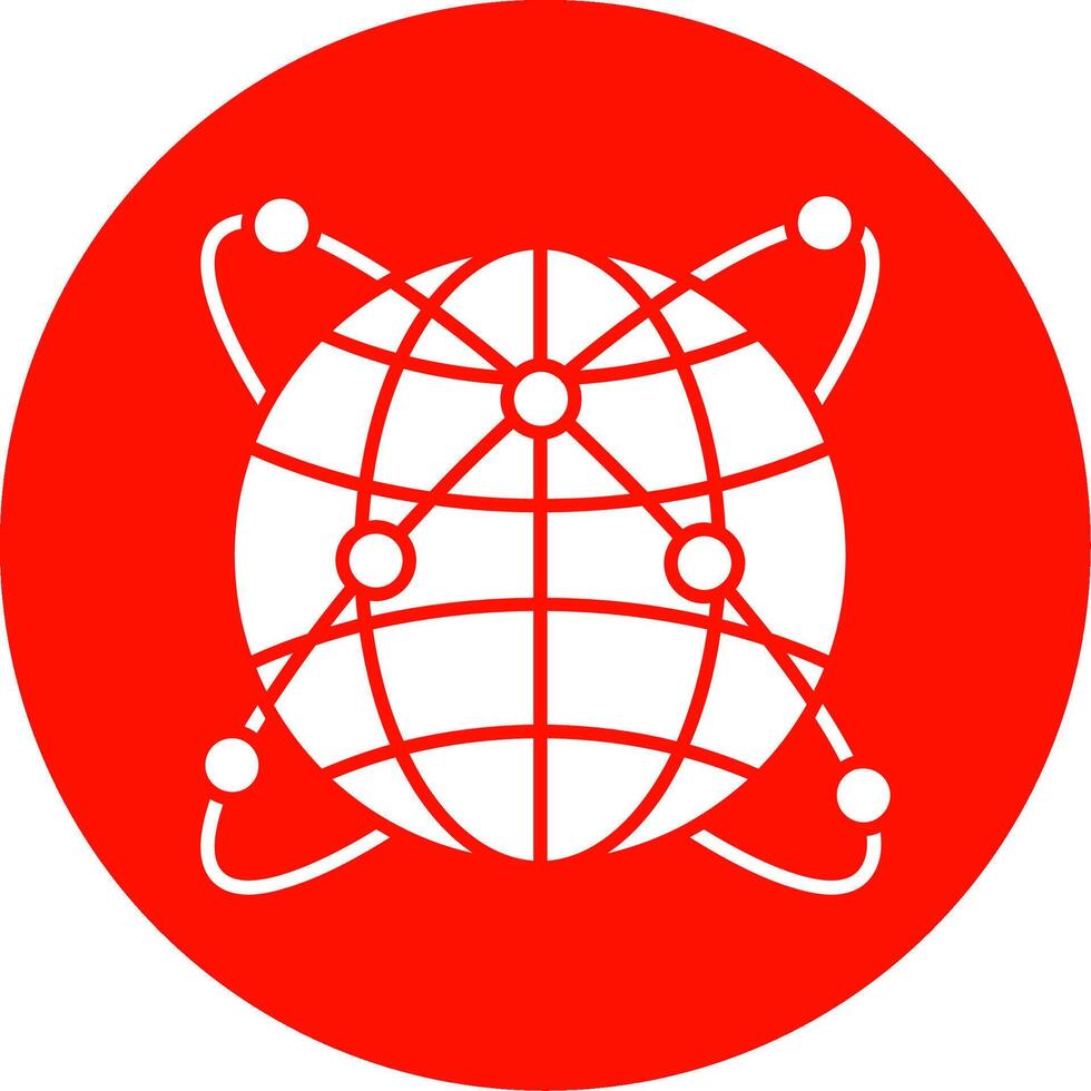 Internet Glyphe Kreis Mehrfarbig Symbol vektor