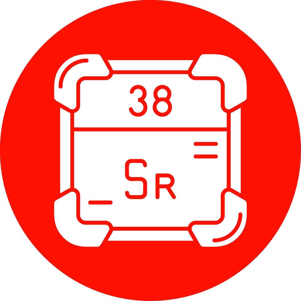 strontium glyf cirkel Flerfärgad ikon vektor