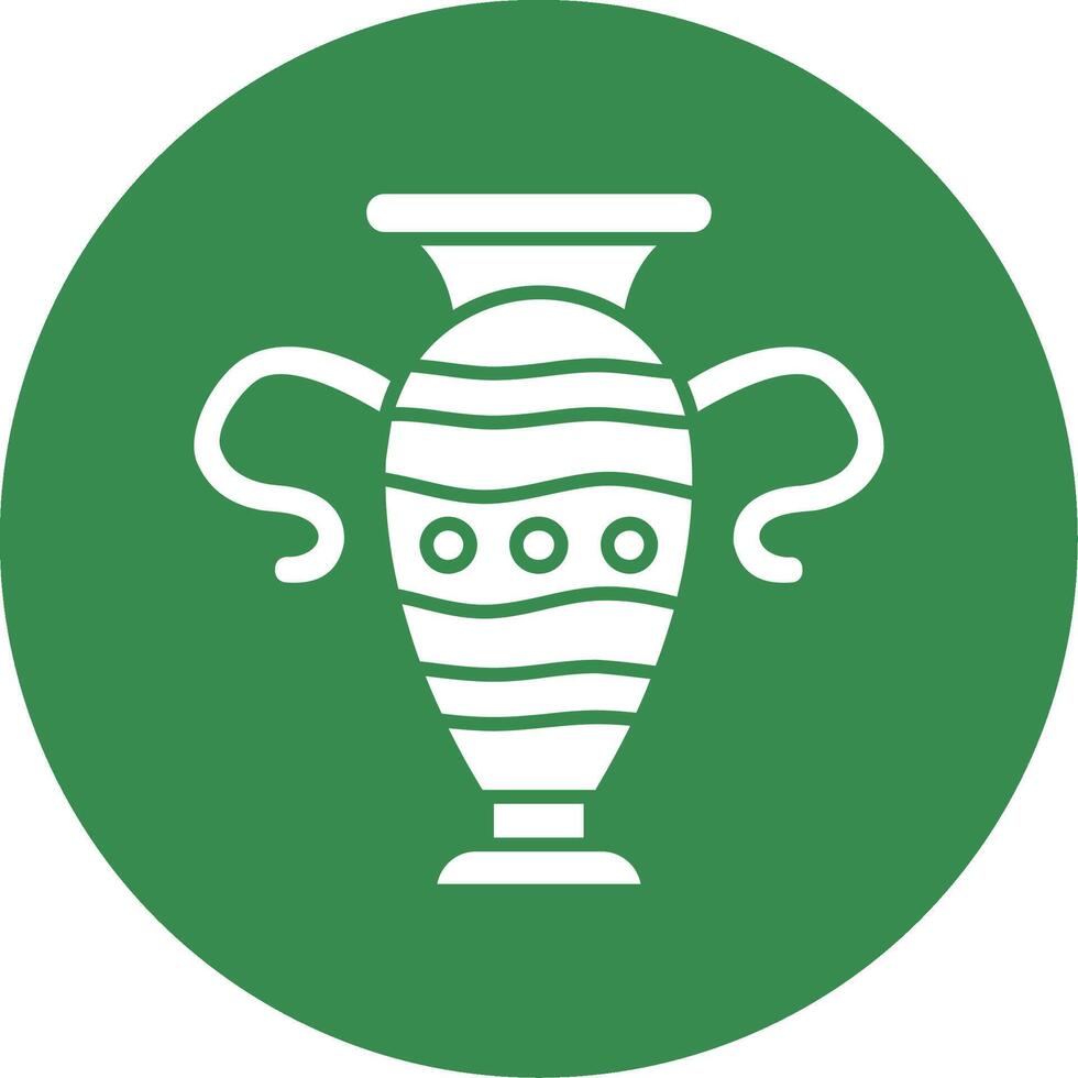 Vase Glyphe Kreis Mehrfarbig Symbol vektor