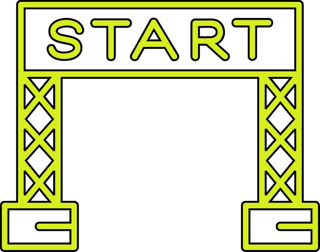 Start Linie Vektor Symbol