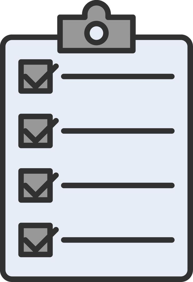 Checkliste Linie gefüllt Licht Symbol vektor