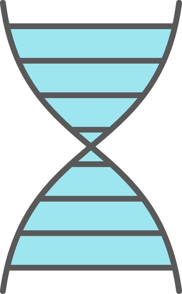 DNA Linie gefüllt Licht Symbol vektor