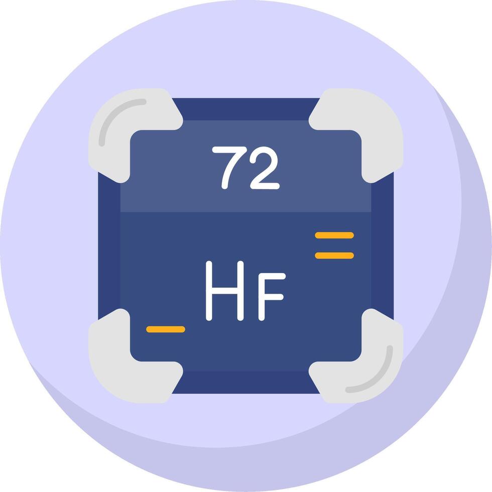 Hafnium Glyphe eben Blase Symbol vektor