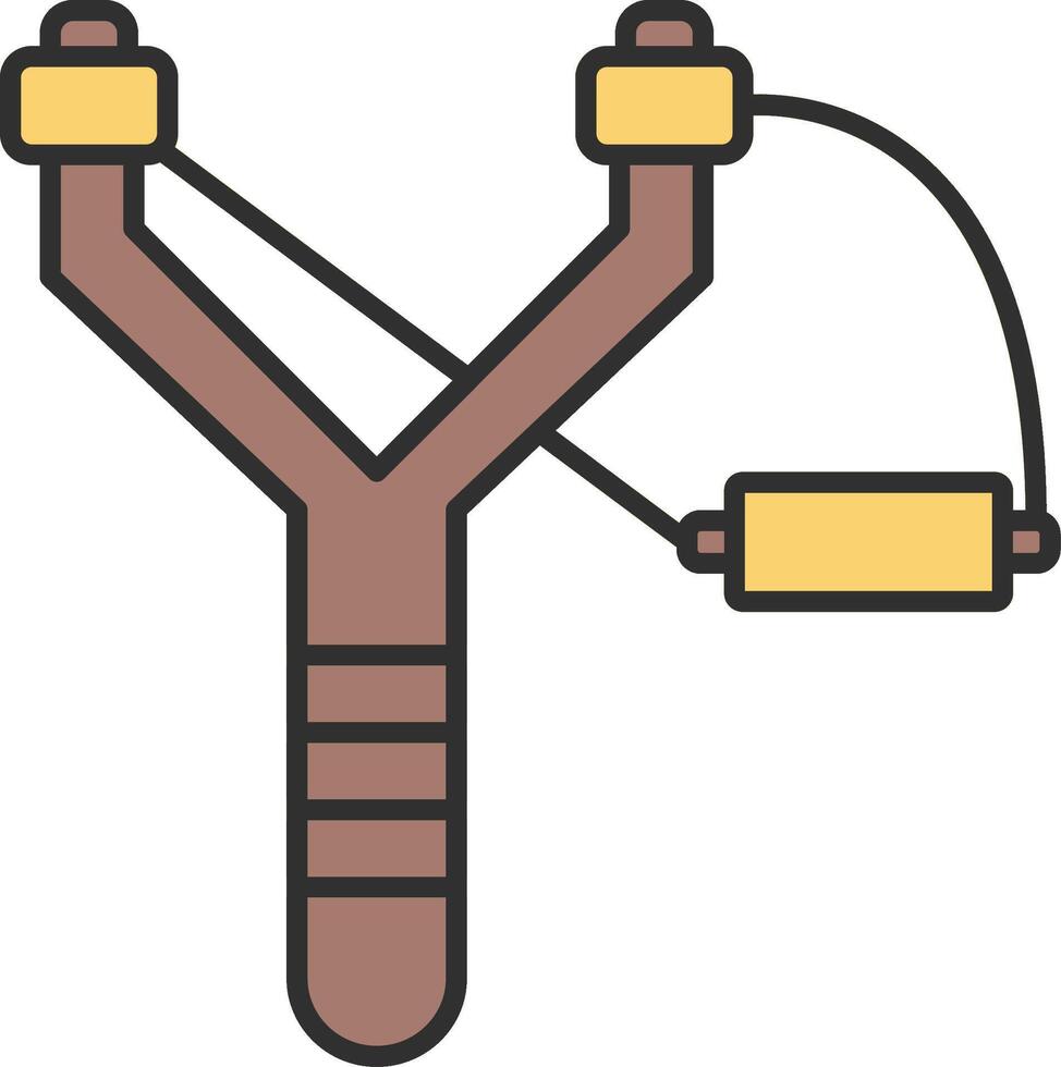 Schleuder Linie gefüllt Licht Symbol vektor