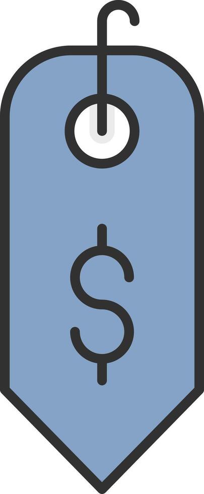 Dollar Zeichen Linie gefüllt Licht Symbol vektor