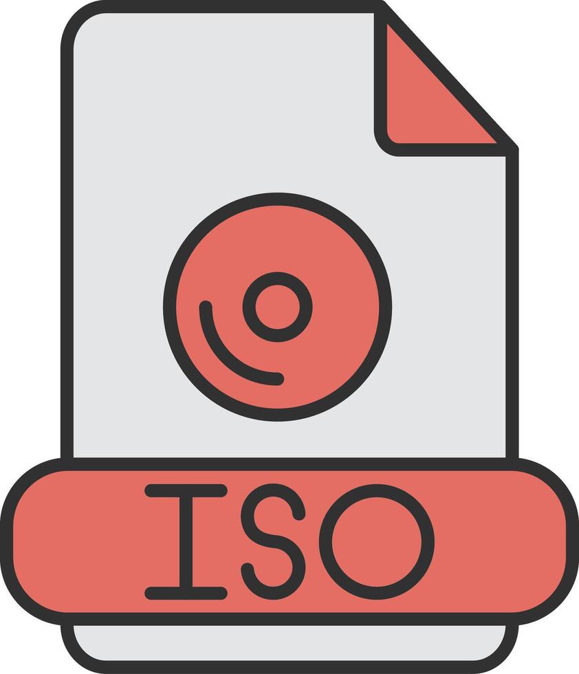 iso Linie gefüllt Licht Symbol vektor