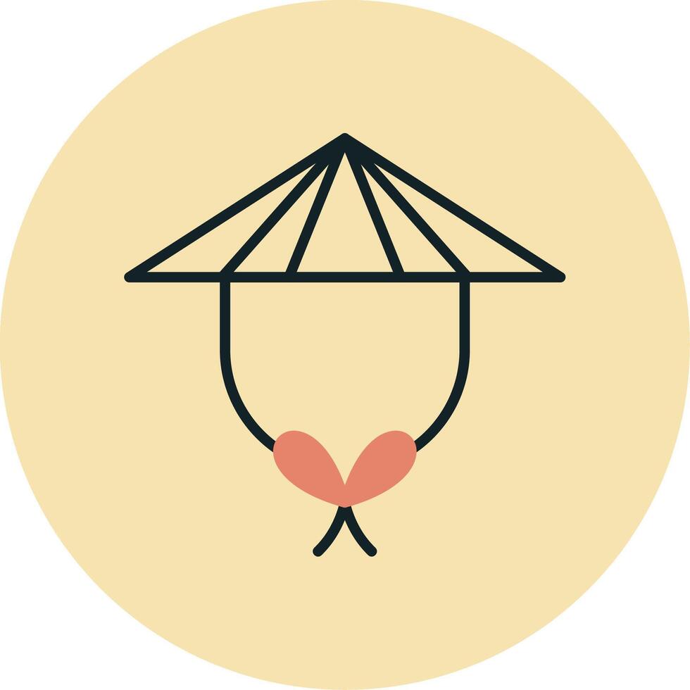 Chinesisch Hut Vektor Symbol