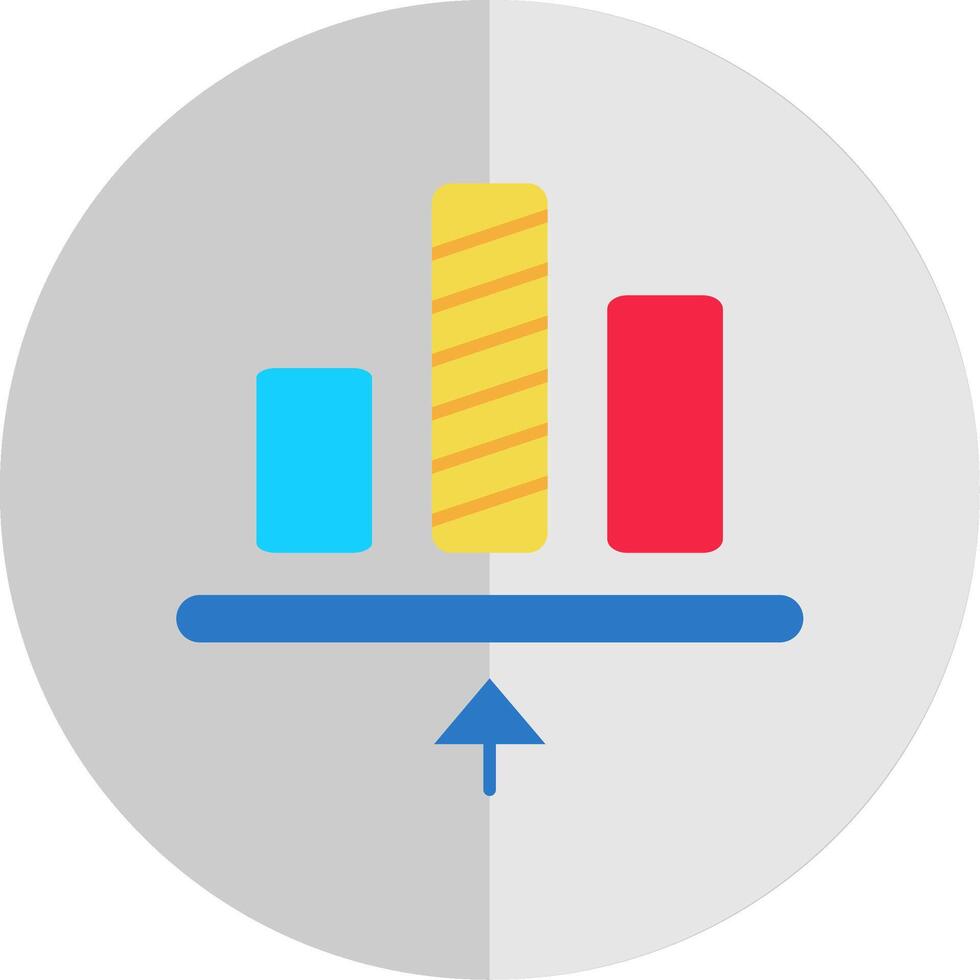 botten inriktning platt skala ikon vektor
