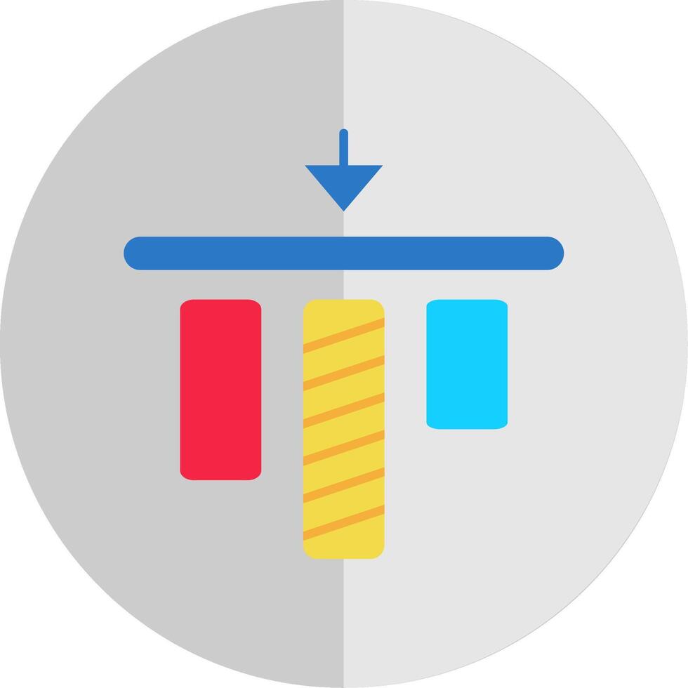 topp inriktning platt skala ikon vektor