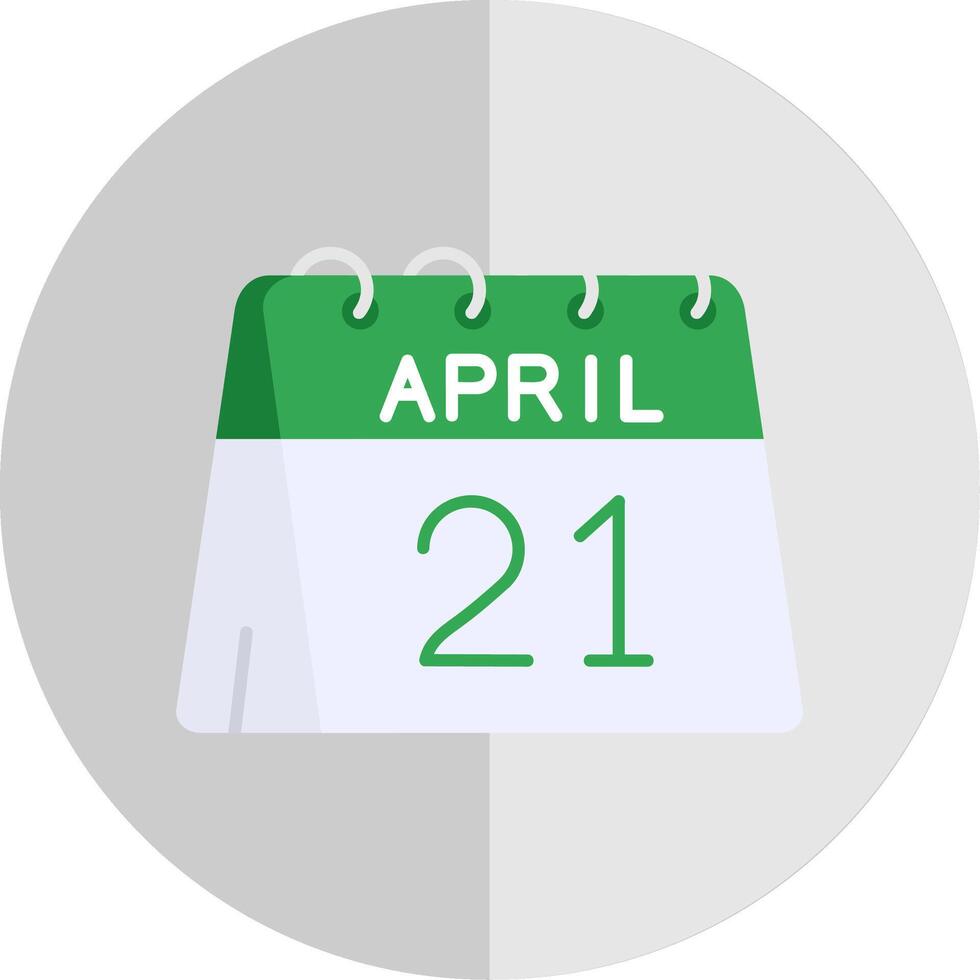 21 .. von April eben Rahmen Symbol vektor