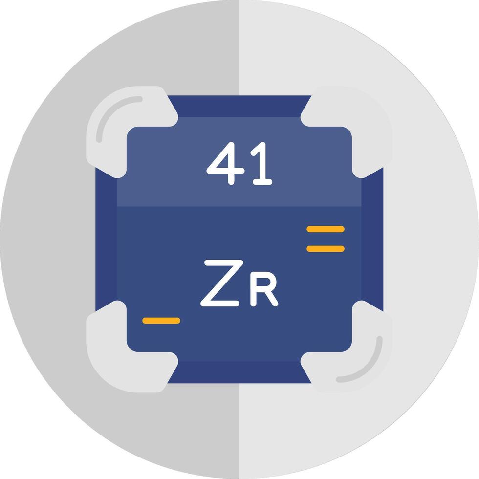 zirkonium platt skala ikon vektor