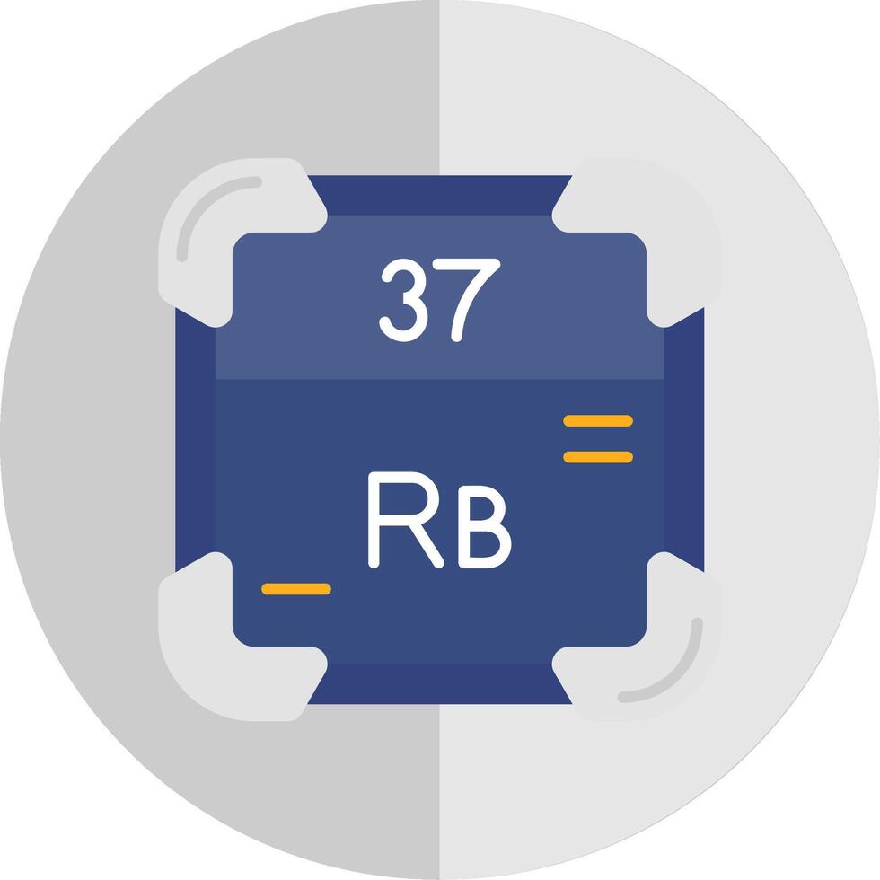 Rubidium eben Rahmen Symbol vektor