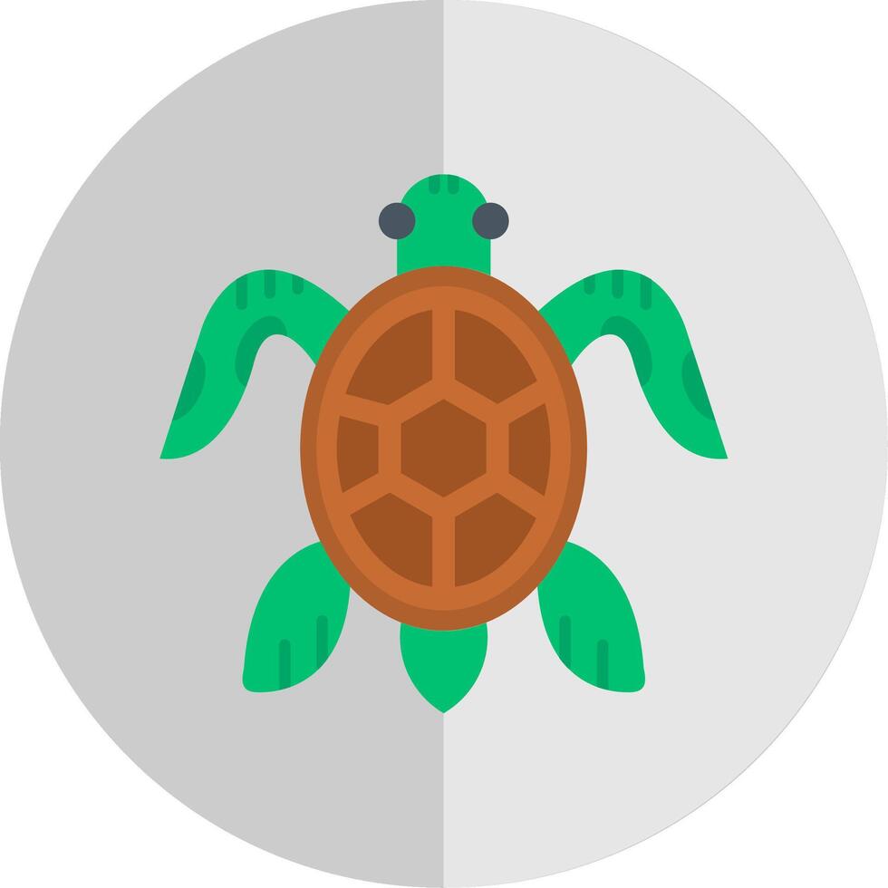 Schildkröte eben Rahmen Symbol vektor