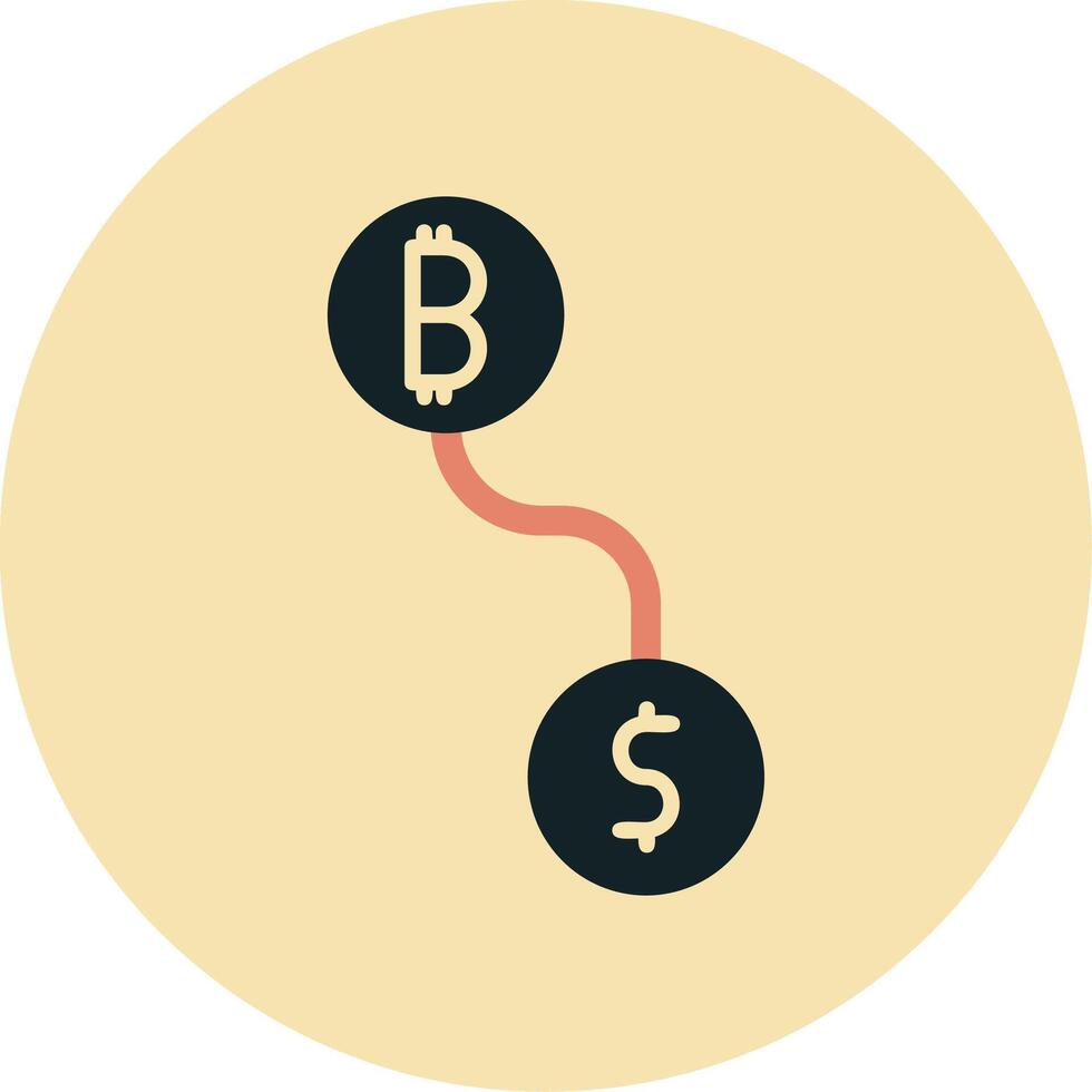 btc Umwandlung Vektor Symbol