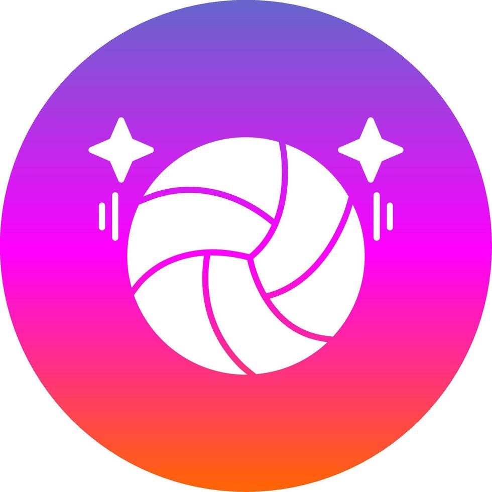 volleyboll glyf lutning cirkel ikon vektor