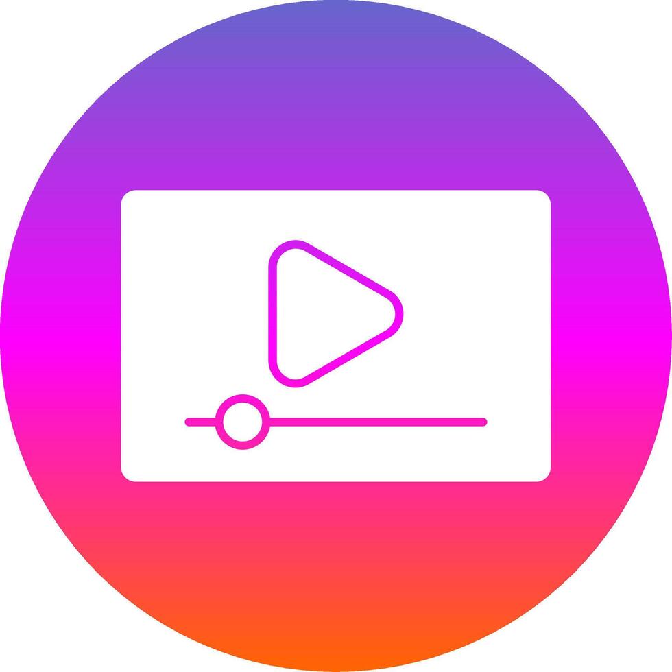 video glyf lutning cirkel ikon vektor
