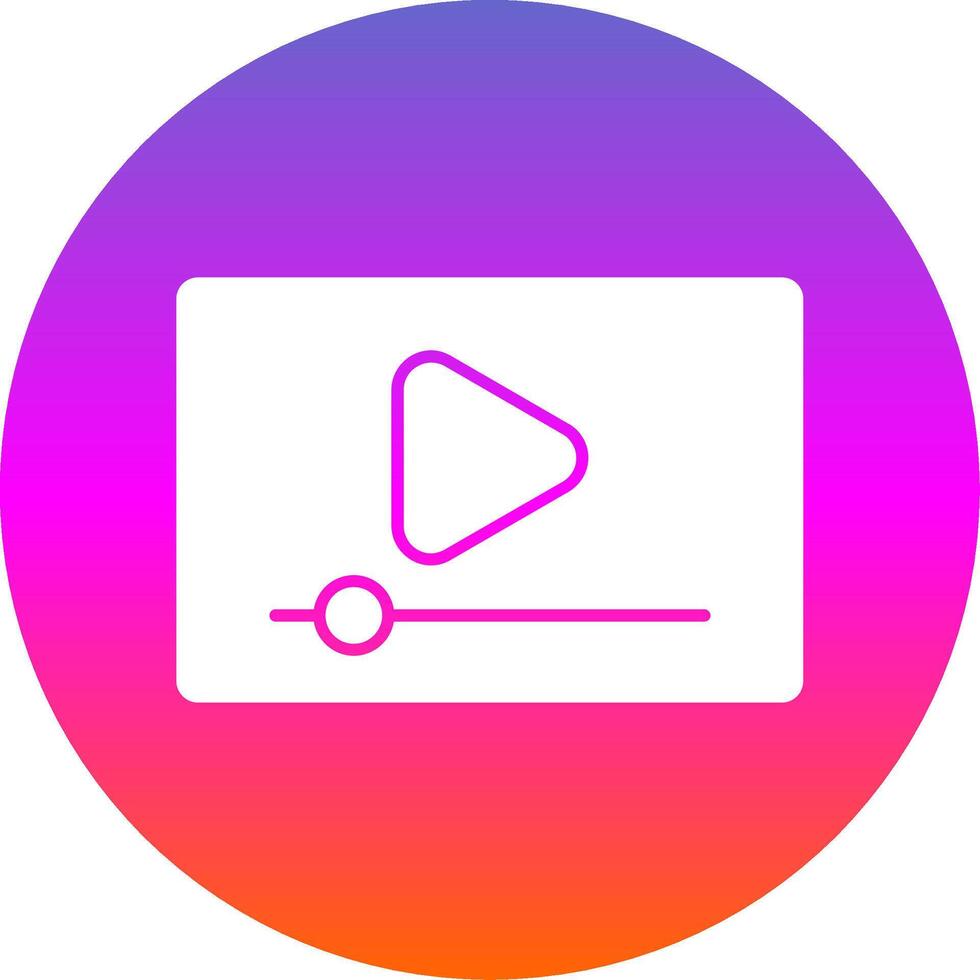 Video Glyphe Gradient Kreis Symbol vektor