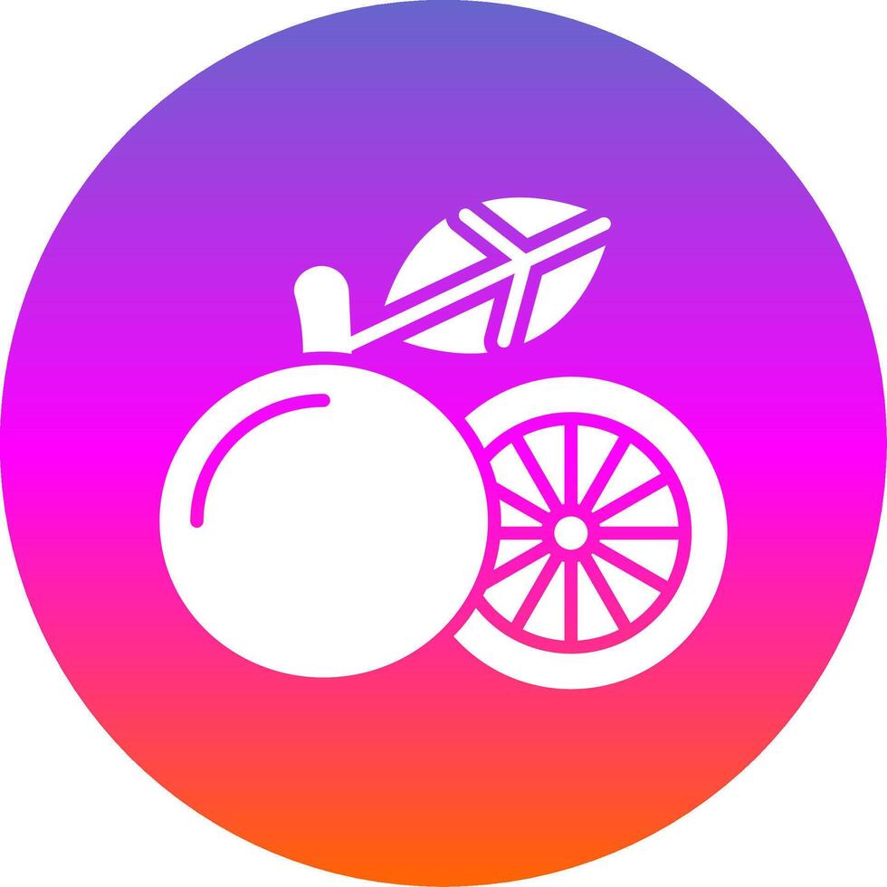 grapefrukt glyf lutning cirkel ikon vektor