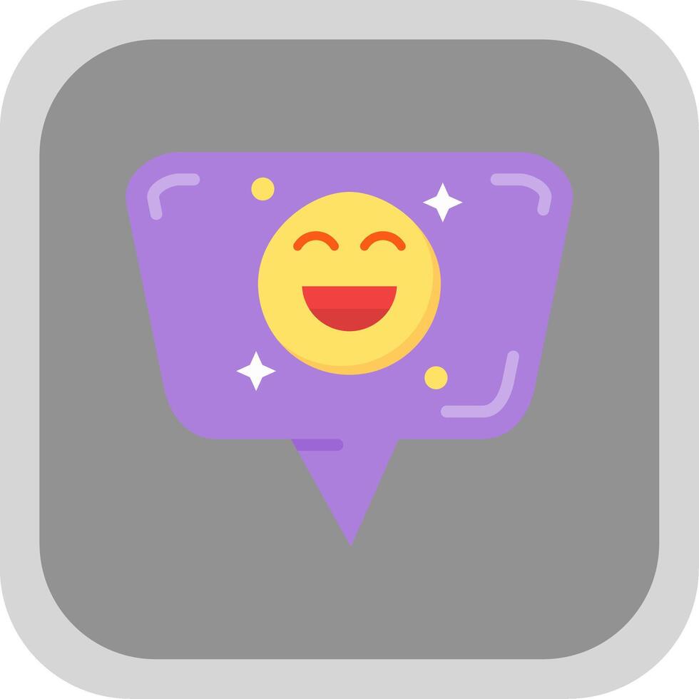 emoji platt runda hörn ikon vektor