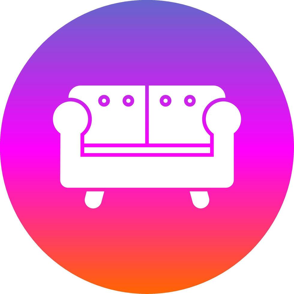 Sofa Glyphe Gradient Kreis Symbol vektor