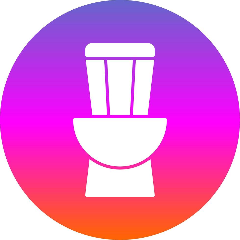 Toilette Glyphe Gradient Kreis Symbol vektor