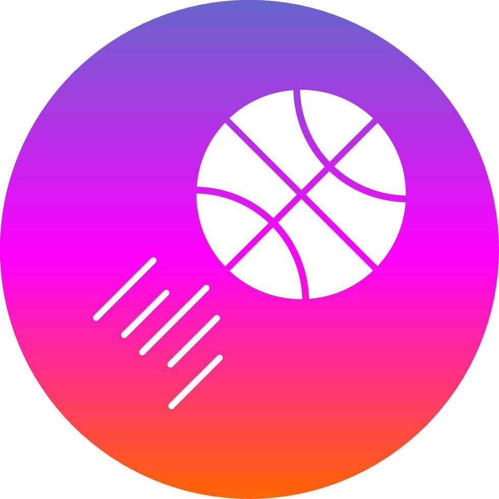 basketboll glyf lutning cirkel ikon vektor