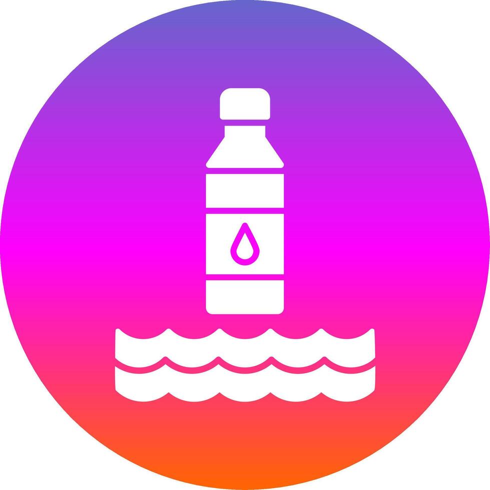 Wasser Glyphe Gradient Kreis Symbol vektor