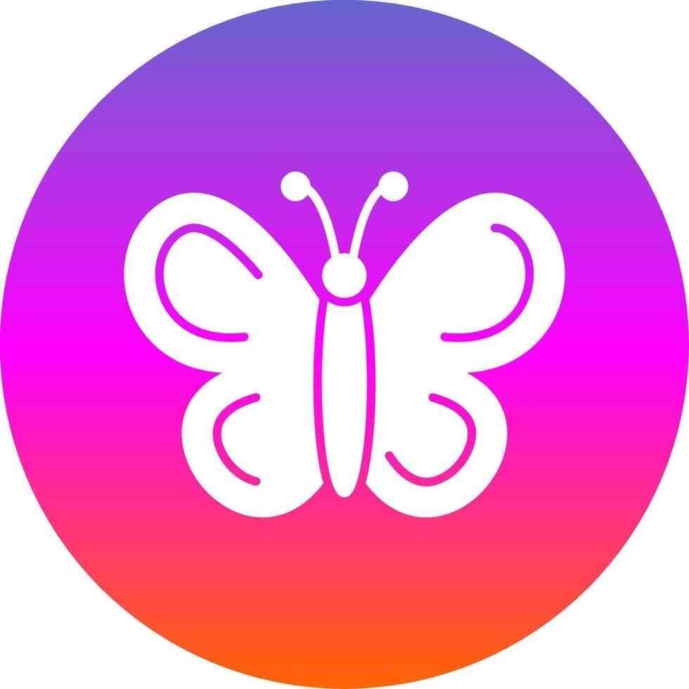 Schmetterling Glyphe Gradient Kreis Symbol vektor