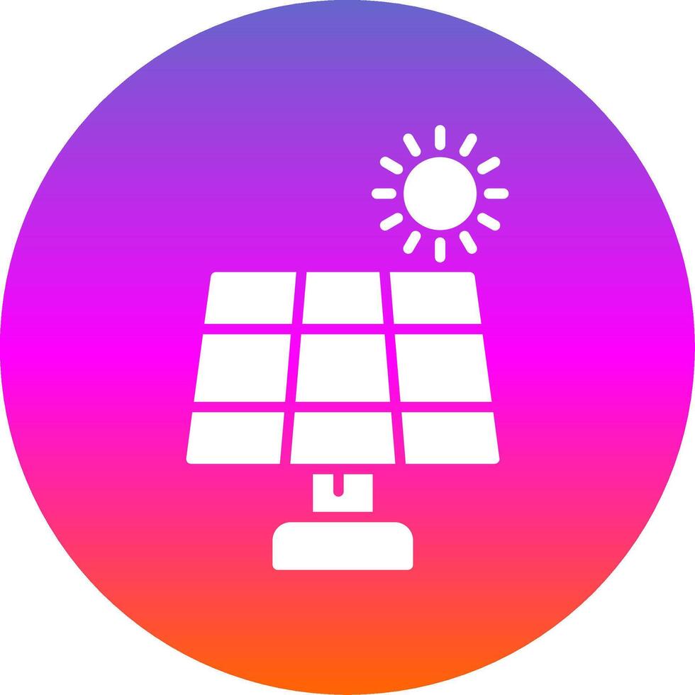 Solar- Panel Glyphe Gradient Kreis Symbol vektor