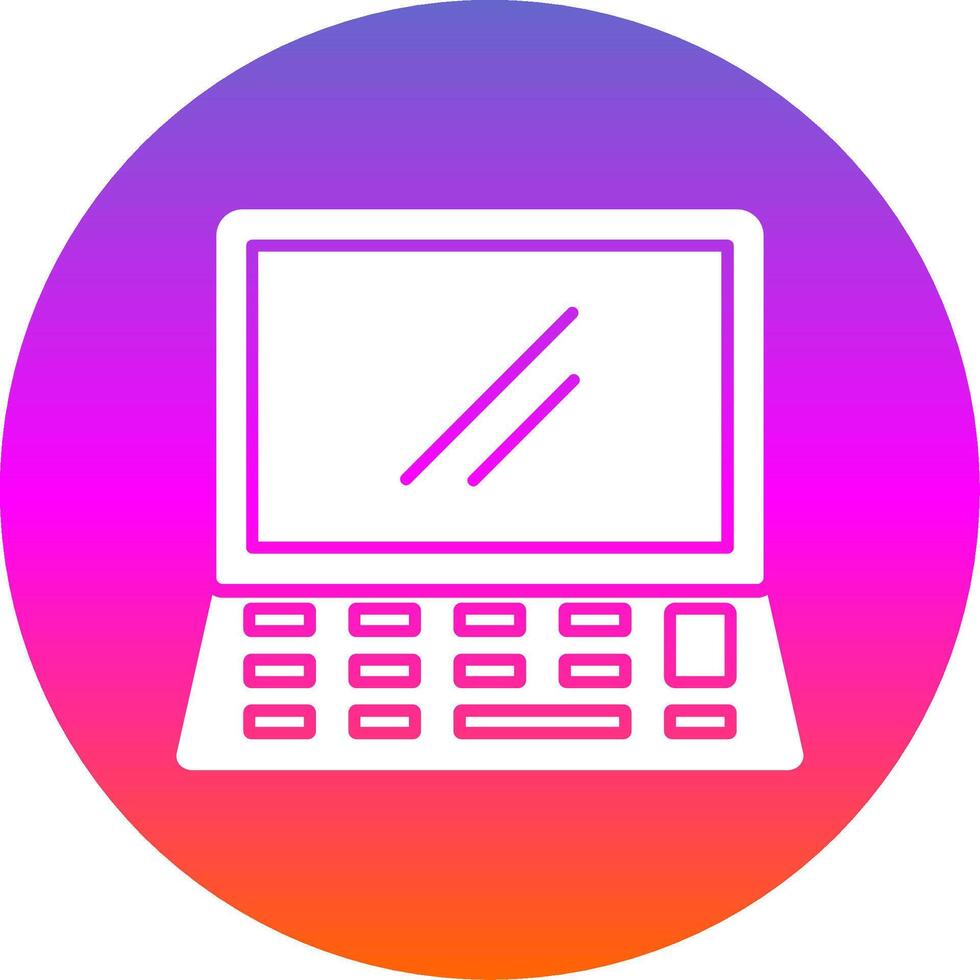 Laptop Glyphe Gradient Kreis Symbol vektor